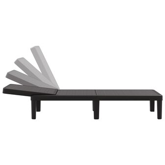 Ligbed 159x57x83,5 cm polypropeen zwart 8721102554322 7