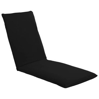 Ligstoel inklapbaar oxford stof zwart 8720286333037 2