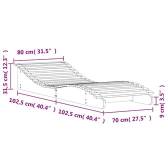 Ligbed 205x80x31,5 cm massief grenenhout 8721012457119 9