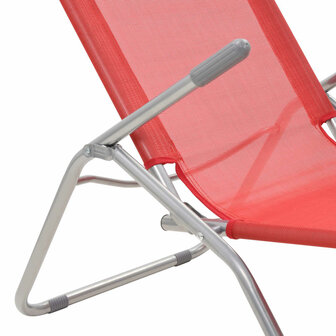 Ligbedden inklapbaar 2 st textileen rood 8718475621362 7