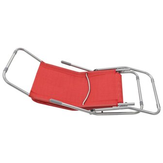 Ligbedden inklapbaar 2 st textileen rood 8718475621362 8