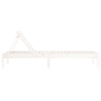 Ligstoel 199,5x60x74 cm massief grenenhout wit 8720845808372 4