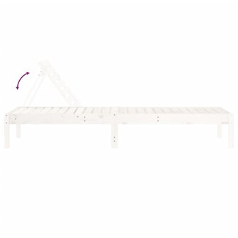 Ligstoel 199,5x60x74 cm massief grenenhout wit 8720845808372 6