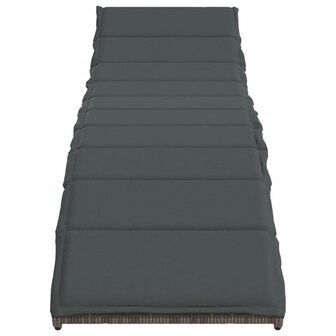 Ligbed met kussen 55x199x50 cm poly rattan grijs 8721012450646 4