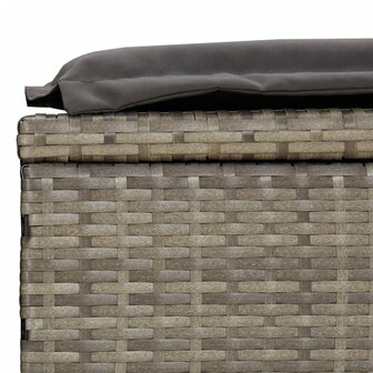 Ligbed 2-persoons met rond dak 211x112x140 cm poly rattan grijs 8720845670863 11