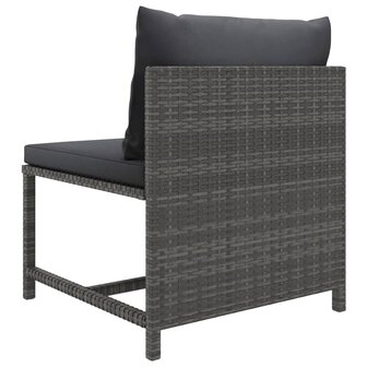 Middenbank sectioneel met kussens poly rattan grijs 8720286166635 4
