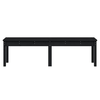 Tuinbank 2-zits 159,5x44x45 cm massief grenenhout zwart 8720845691400 4