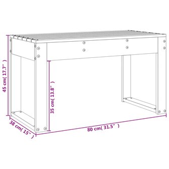 Tuinbank 80x38x45 cm massief douglashout 8720845808587 8