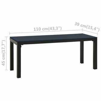 Tuinbank 110 cm staal en HKC zwart 8720286662182 6