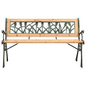 Tuinbank 122 cm gietijzer en massief vurenhout 8720286106952 2