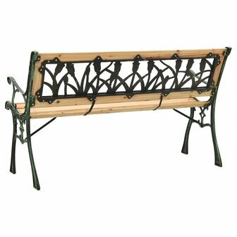 Tuinbank 122 cm gietijzer en massief vurenhout 8720286106952 4