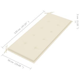Tuinbank inklapbaar met kussen 118 cm bamboe 8720286277751 9
