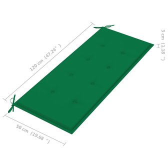 Tuinbank inklapbaar met kussen 118 cm bamboe 8720286277782 9