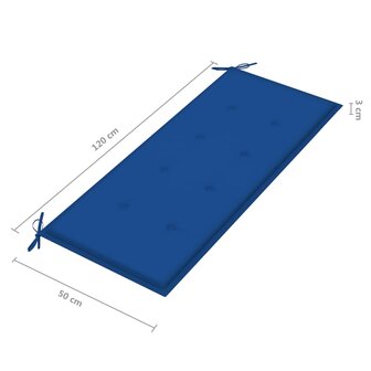Tuinbank inklapbaar met kussen 118 cm bamboe 8720286277836 9