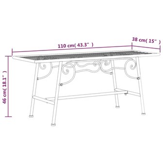 Boombank 110 cm staal zwart 8720286837962 6