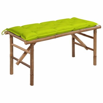 Tuinbank inklapbaar met kussen 118 cm bamboe 8720286277997 1