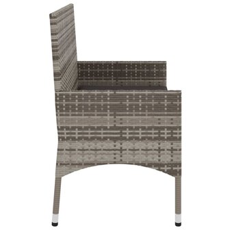 Tuinbank 2-zits met kussens poly rattan grijs 8720845654078 5