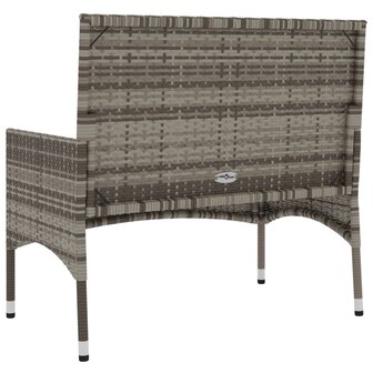 Tuinbank 2-zits met kussens poly rattan grijs 8720845654078 6