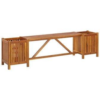 Tuinbank met 2 bloembakken 150x30x40 cm massief acaciahout 8719883722290 1