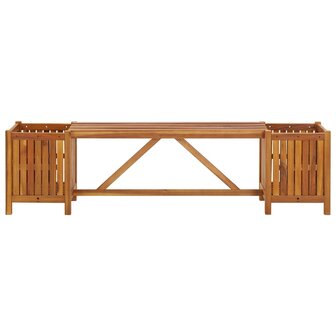 Tuinbank met 2 bloembakken 150x30x40 cm massief acaciahout 8719883722290 2