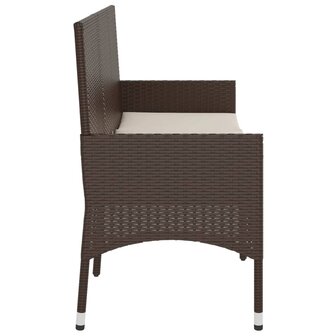 Tuinbank 3-zits met kussens poly rattan bruin 8720845654092 5