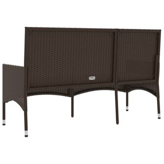 Tuinbank 3-zits met kussens poly rattan bruin 8720845654092 6