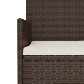 Tuinbank 3-zits met kussens poly rattan bruin 8720845654092 7