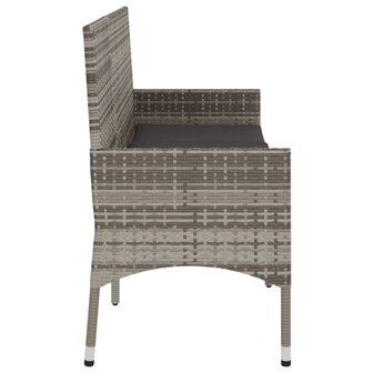 Tuinbank 3-zits met kussens poly rattan grijs 8720845654115 5