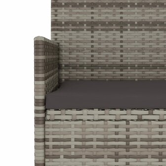 Tuinbank 3-zits met kussens poly rattan grijs 8720845654115 7
