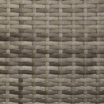 Tuinbank 3-zits met kussens poly rattan grijs 8720845654115 8