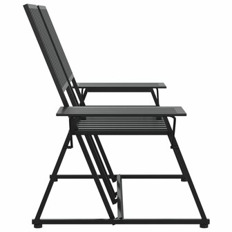 Tuinbank 2-zits 165 cm staal zwart 8720286837887 4