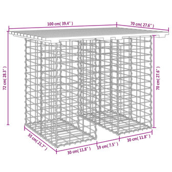 Tuinbank Schanskorfontwerp 100x70x72 cm massief grenenhout 8720845446284 8