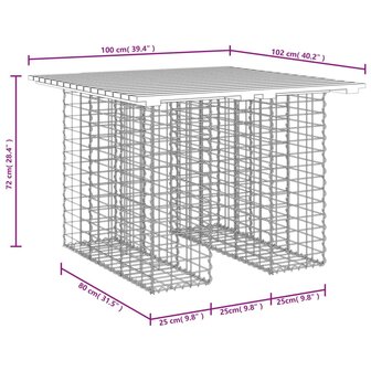 Tuinbank schanskorfontwerp 100x102x72 cm massief grenenhout 8720845446369 8