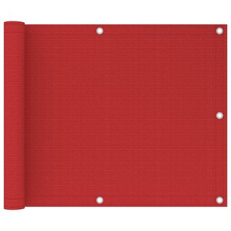 Balkonscherm 75x300 cm HDPE rood 8720286095676 1