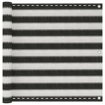 Balkonscherm 90x300 cm HDPE antracietkleurig en wit 8720286094150 1