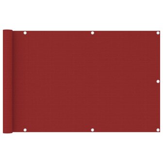 Balkonscherm 90x400 cm HDPE rood 8720286095720 1