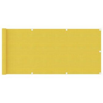 Balkonscherm 75x500 cm HDPE geel 8720286095577 1