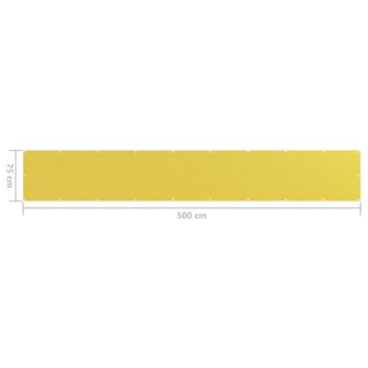 Balkonscherm 75x500 cm HDPE geel 8720286095577 5