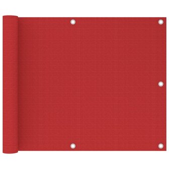 Balkonscherm 75x500 cm HDPE rood 8720286095690 1