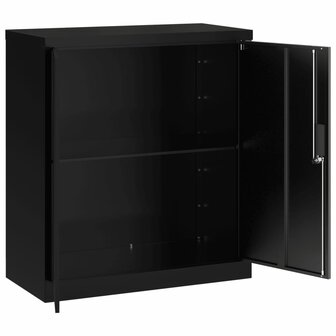 Archiefkast 79x40x90 cm staal zwart 8720845889562 4