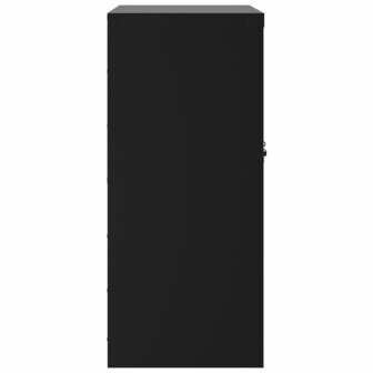 Archiefkast 79x40x90 cm staal zwart 8720845889562 5