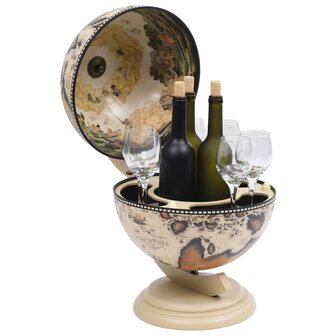Globebar tafelmodel eucalyptushout wit 8720286014356 3