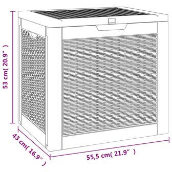 Tuinbox 55,5x43x53 cm polypropeen lichtbruin 8720845789749 8