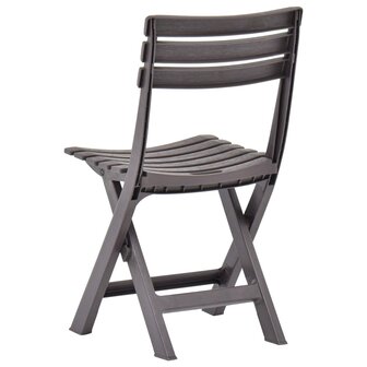 Tuinstoelen inklapbaar 2 st kunststof mokka 8719883859712 5