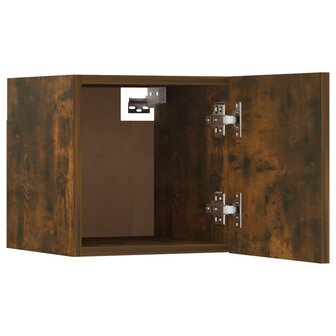 Tv-wandmeubel 30,5x30x30 cm gerookt eikenkleurig 8720286932001 9