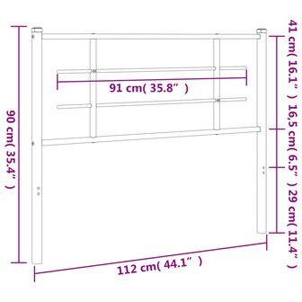 Hoofdbord 107 cm metaal wit 8721012304390 6