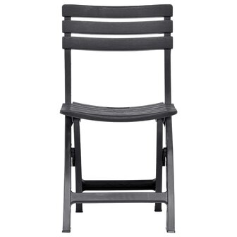 Tuinstoelen inklapbaar 2 st kunststof antraciet 8719883859705 3