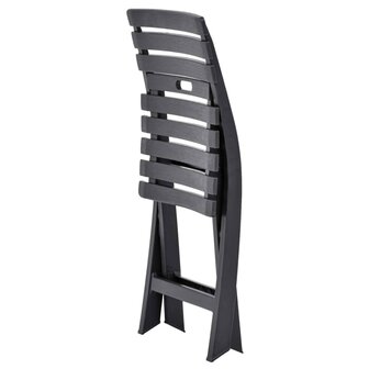 Tuinstoelen inklapbaar 2 st kunststof antraciet 8719883859705 6