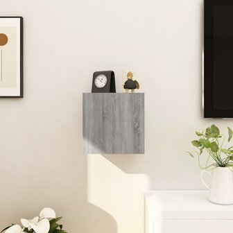 Tv-wandmeubel 30,5x30x30 cm grijs sonoma eikenkleurig 8720286932032 3
