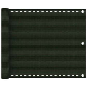 Balkonscherm 75x500 cm HDPE donkergroen 8720286095331 1